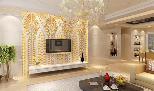 隐形门电视背景墙效果图 隐形门电视背景墙一体化设计
