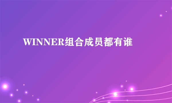 WINNER组合成员都有谁