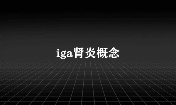 iga肾炎概念
