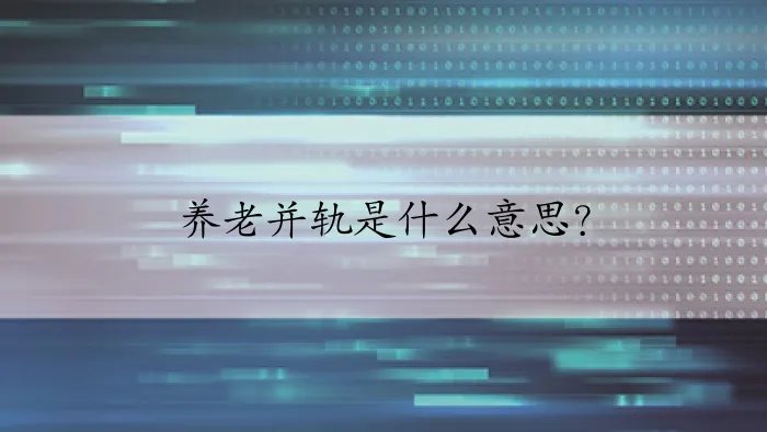养老并轨是什么意思？