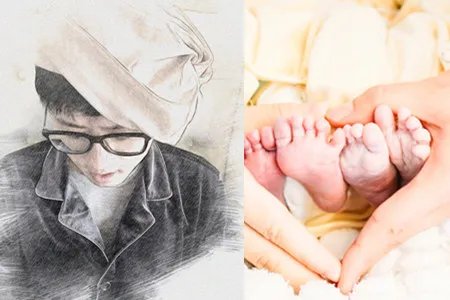 张杰被戴月子帽 当上奶爸后微博超活跃