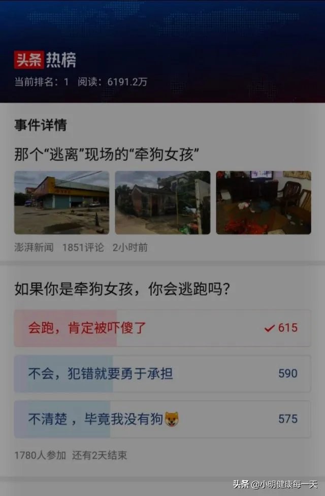 如果你是牵狗女孩，你会逃跑嘛？