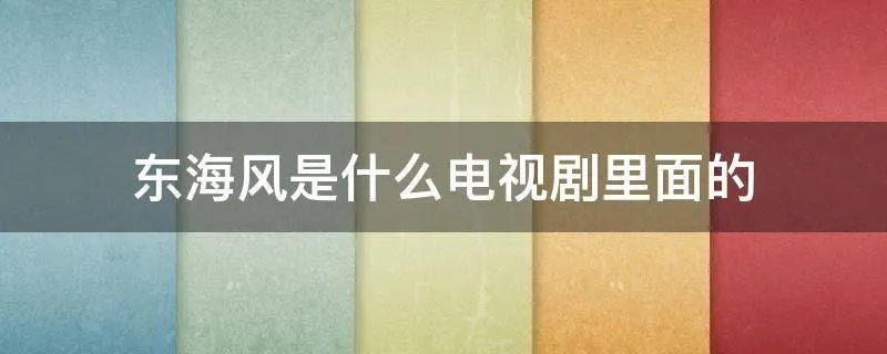 东海风是什么电视剧里面的