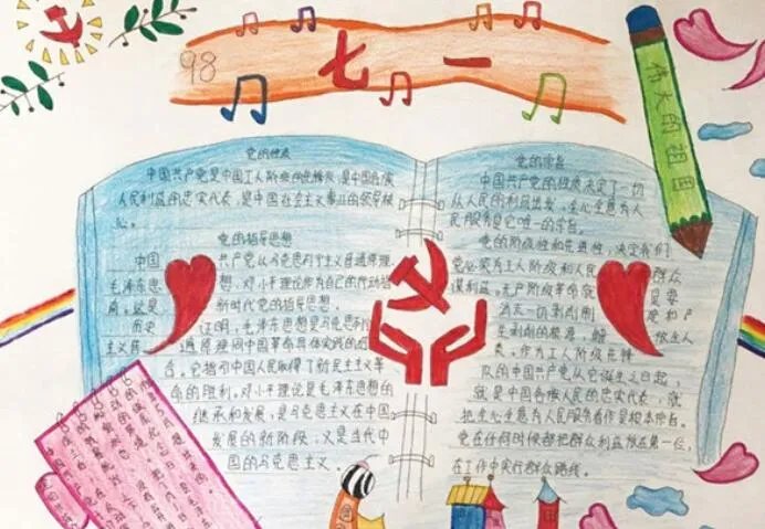 7.1建党节手抄报简单又漂亮