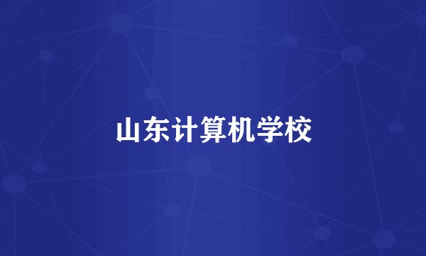 山东计算机学校