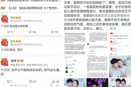谢娜超话被粉丝怼 众多圈内好友发文力挺