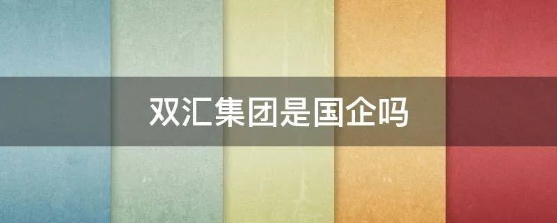 双汇集团是国企吗