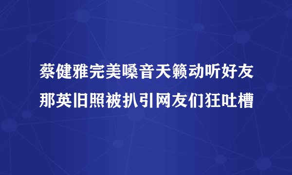 蔡健雅完美嗓音天籁动听好友那英旧照被扒引网友们狂吐槽