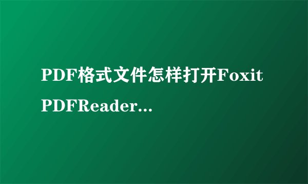 PDF格式文件怎样打开FoxitPDFReader 1.2的小软件在电脑上能下载吗？是免费的吗？