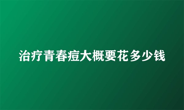 治疗青春痘大概要花多少钱