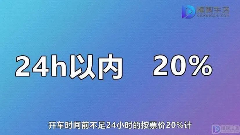 12306退票手续费规定