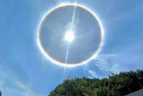 南方多地出现日晕景观