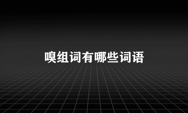 嗅组词有哪些词语