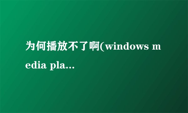 为何播放不了啊(windows media player),文件后缀是avi,要用什么播放器?