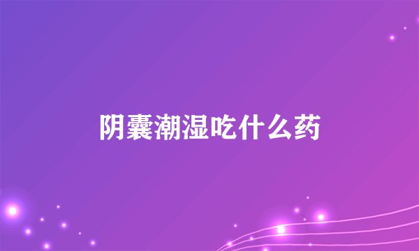 阴囊潮湿吃什么药