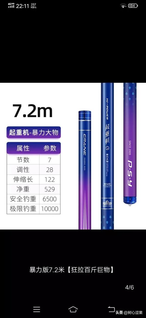 求推荐一款7.2米的野钓正28调鱼竿，平民玩家，价格不要太高？