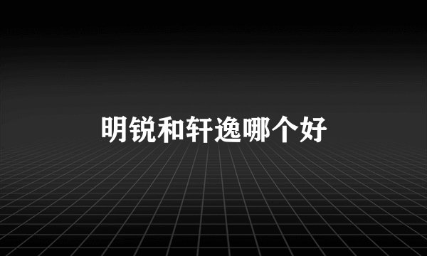 明锐和轩逸哪个好