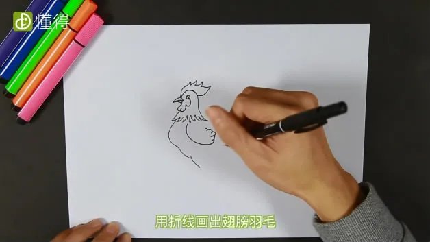 公鸡简笔画