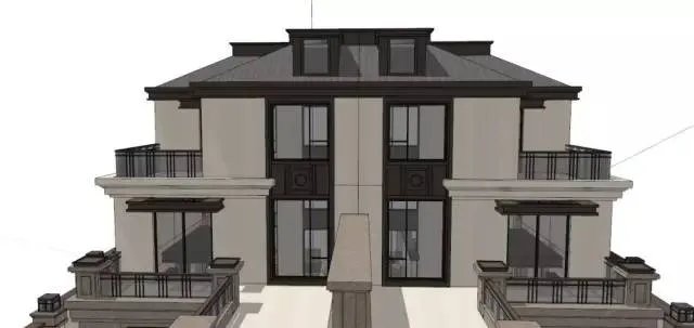 各种风格的石材别墅效果图