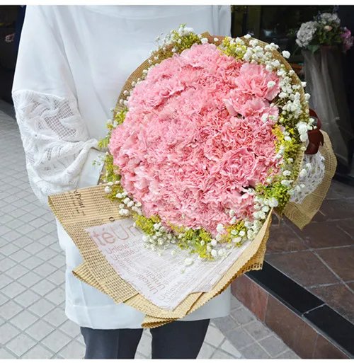 康乃馨花束图片及制作方法 如何养护康乃馨花束