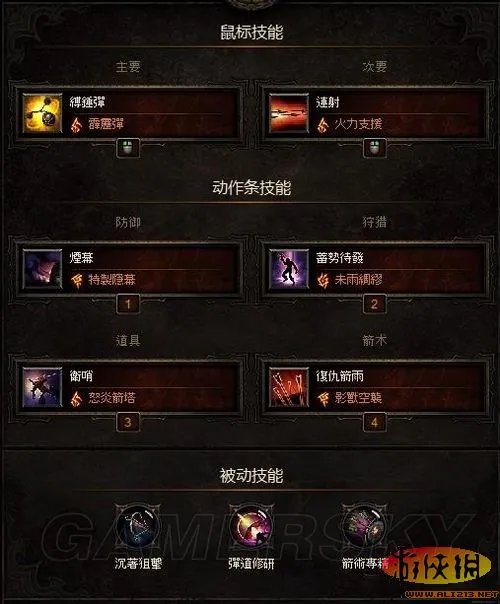 《暗黑破坏神3》恶魔猎手武器选择和技能搭配全面指引