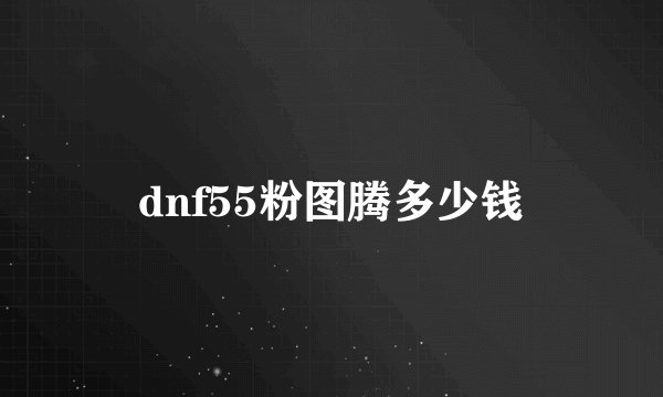 dnf55粉图腾多少钱