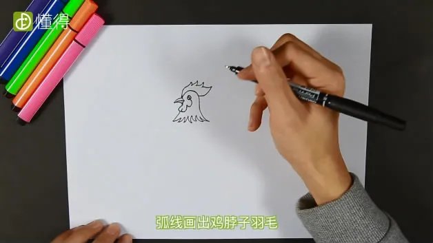公鸡简笔画