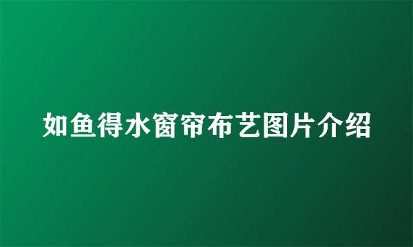 如鱼得水窗帘布艺图片介绍