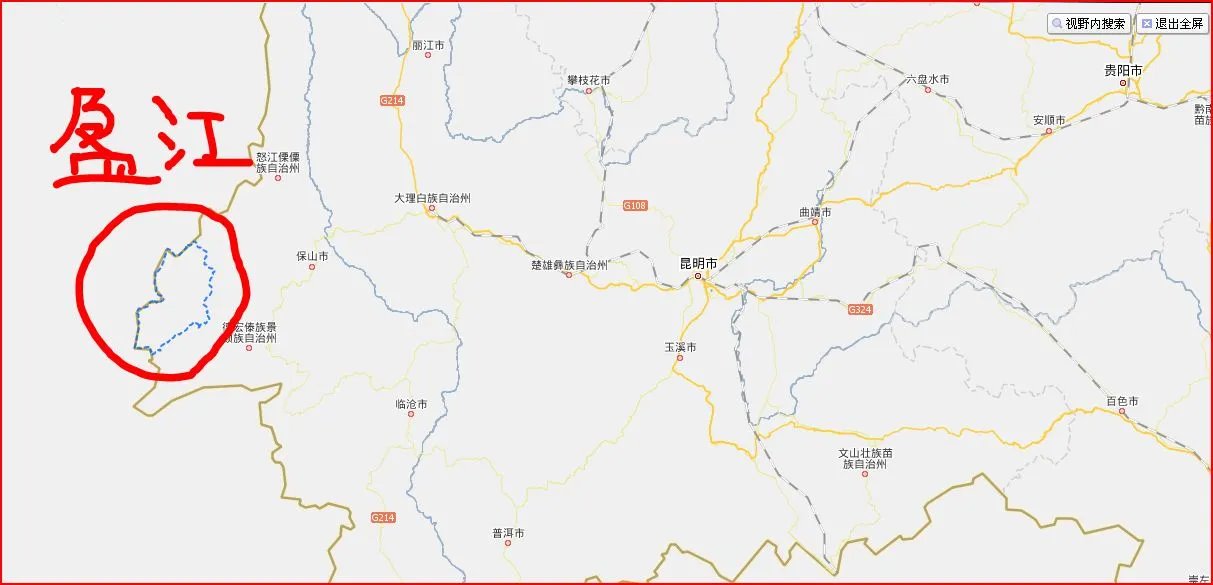 想知道: 全国 云南地图盈江县 在哪