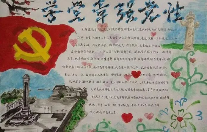 2021年为建党100周年为主题手抄报 7.1建党节手抄报内容