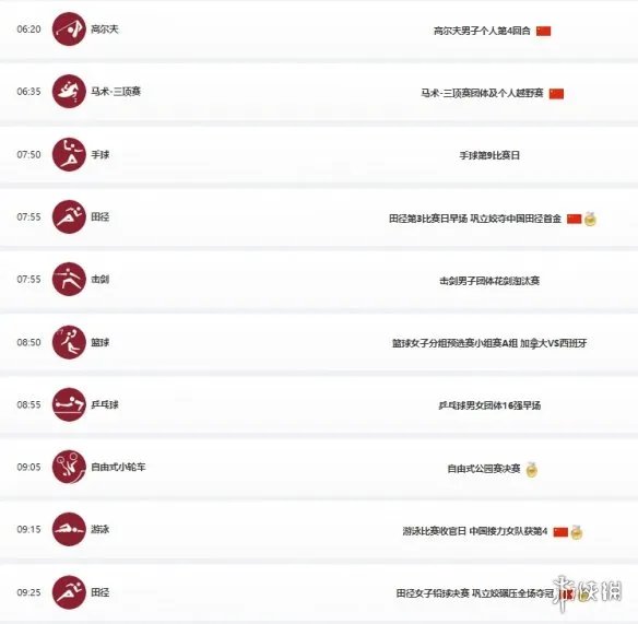 东京奥运会8月1日赛程 8月1日奥运会赛程分享