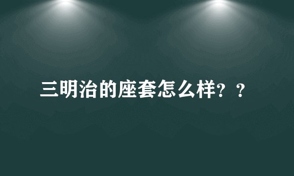 三明治的座套怎么样？？