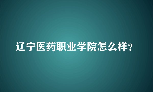 辽宁医药职业学院怎么样？