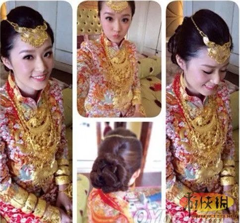 是来拉仇恨的吗？顺德黄金新娘出嫁戴50只金镯