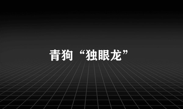 青狗“独眼龙”