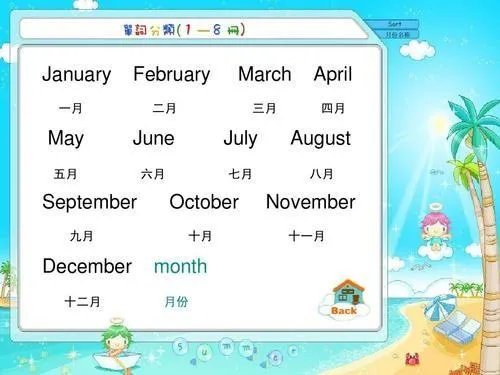 英语月份