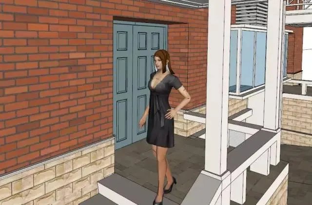 各种风格的石材别墅效果图