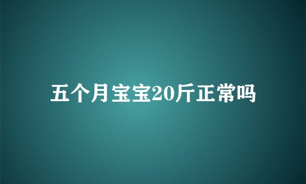 五个月宝宝20斤正常吗