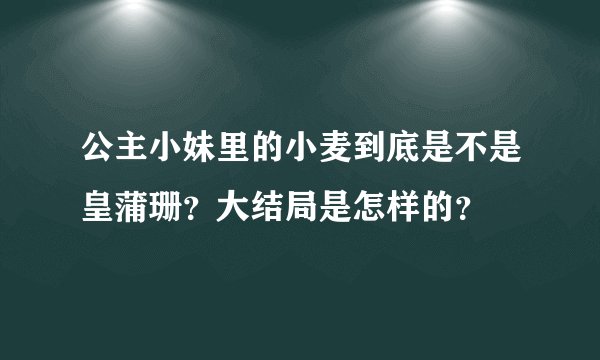 公主小妹里的小麦到底是不是皇蒲珊？大结局是怎样的？