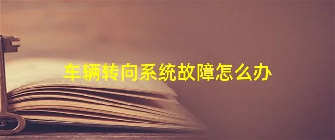 车辆转向系统故障怎么办