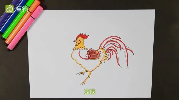公鸡简笔画