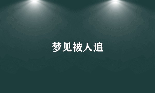 梦见被人追