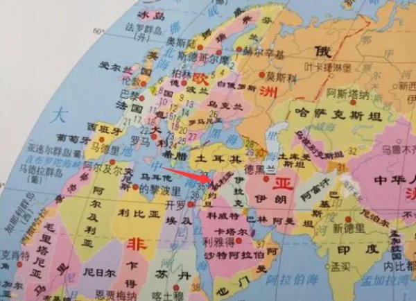 世界地图中的叙利亚