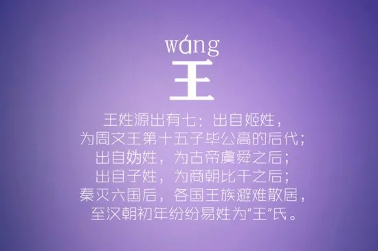 百家姓的排名顺序