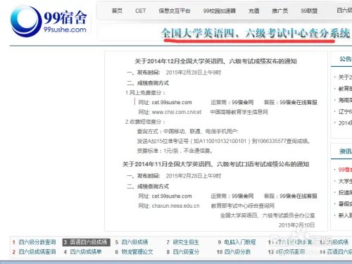 四六级成绩怎么查询