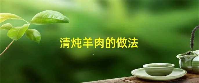 清炖羊肉的做法