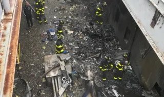 直升机在纽约坠毁