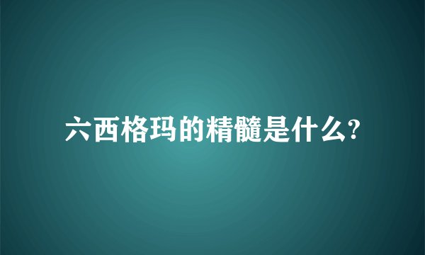 六西格玛的精髓是什么?