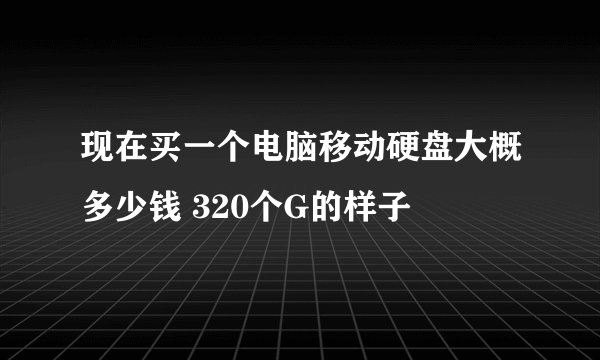 现在买一个电脑移动硬盘大概多少钱 320个G的样子