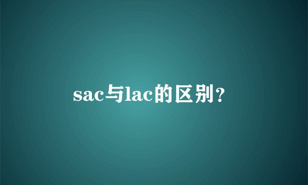 sac与lac的区别？